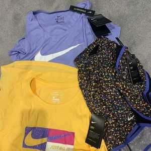 Nike shorts and 2 tanks. NWT.